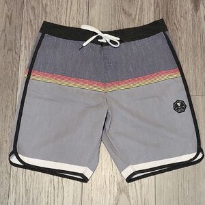 VISSLA Charcoal and Black Boardshorts